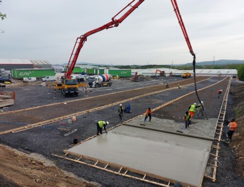 We completed the first concrete pour at CSH Transport’s new haulage yard